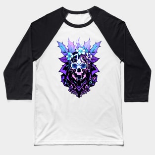 Cyberpunk Flowers Baseball T-Shirt